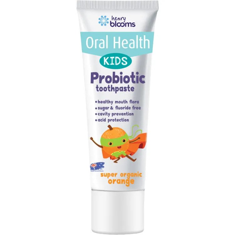 Henry Blooms Oral Health Probiotic Toothpaste Kids Orange 50g